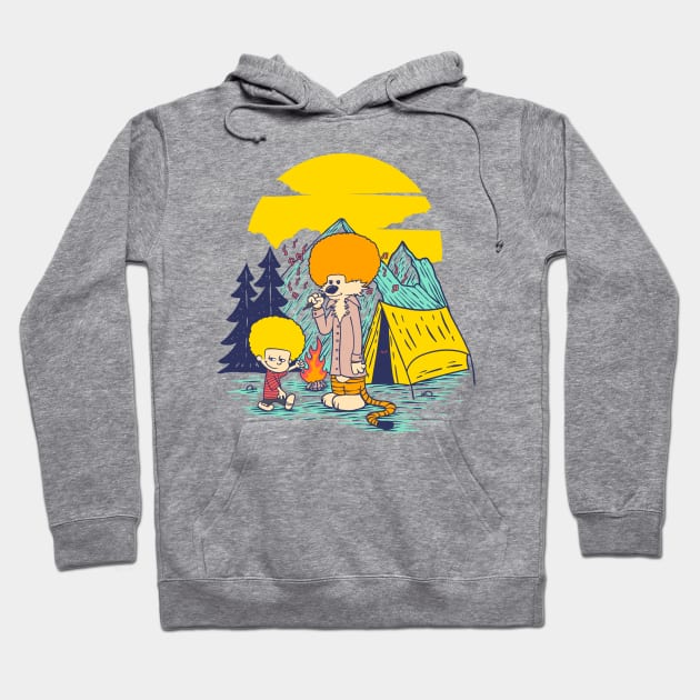 Calvin and Hobbes Frizzy Hoodie by soggyfroggie